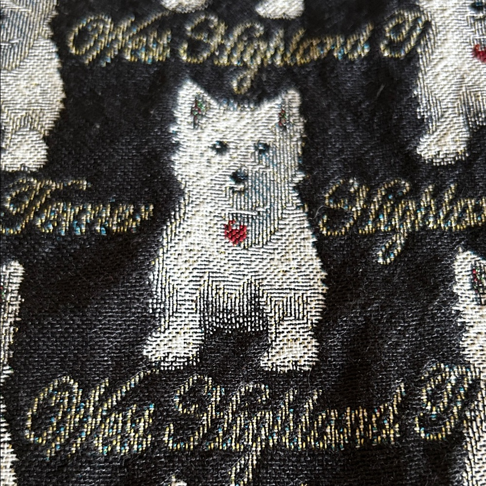 Black and White Westie Tote Bag - Picture 7 of 8